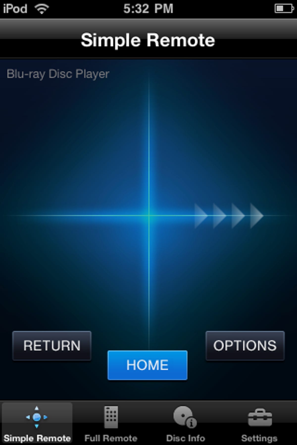 The Sony BDP-S570 iPhone app