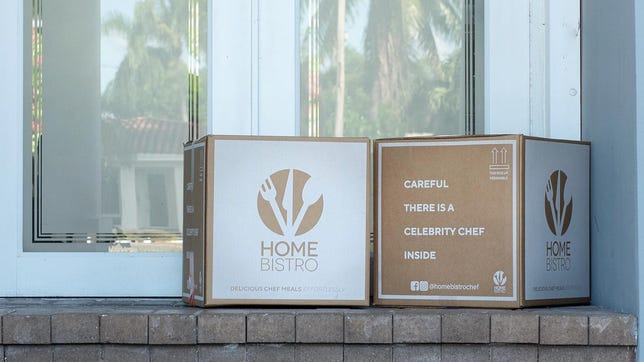 home bistro boxes on steps