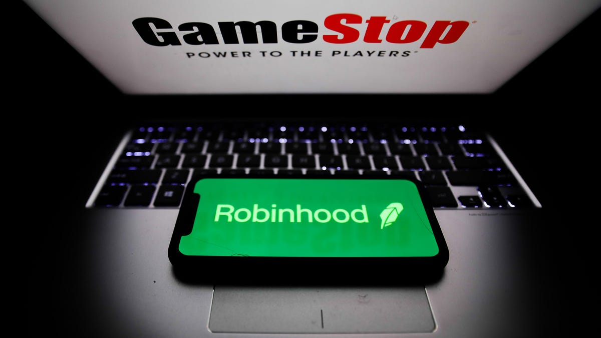 GameStop and Robinhood logos