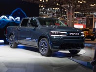 <p>The Ram 1500 REV is a fully electric pickup truck with a massive battery pack.</p>