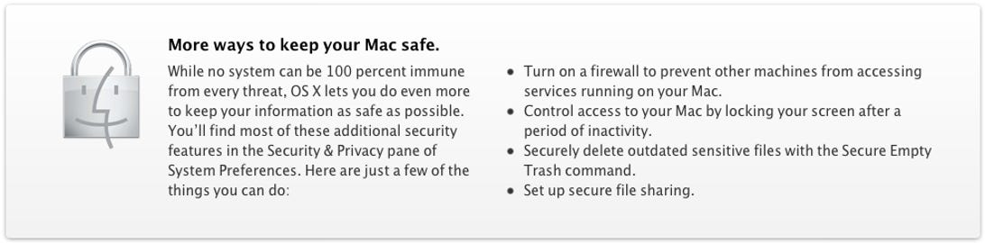 Apple security recommendations
