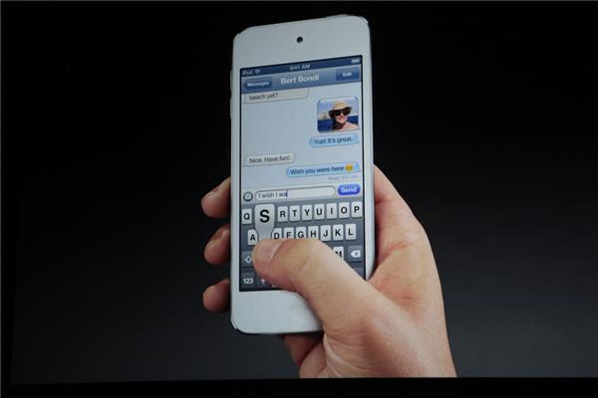 The new iPod Touch up close.