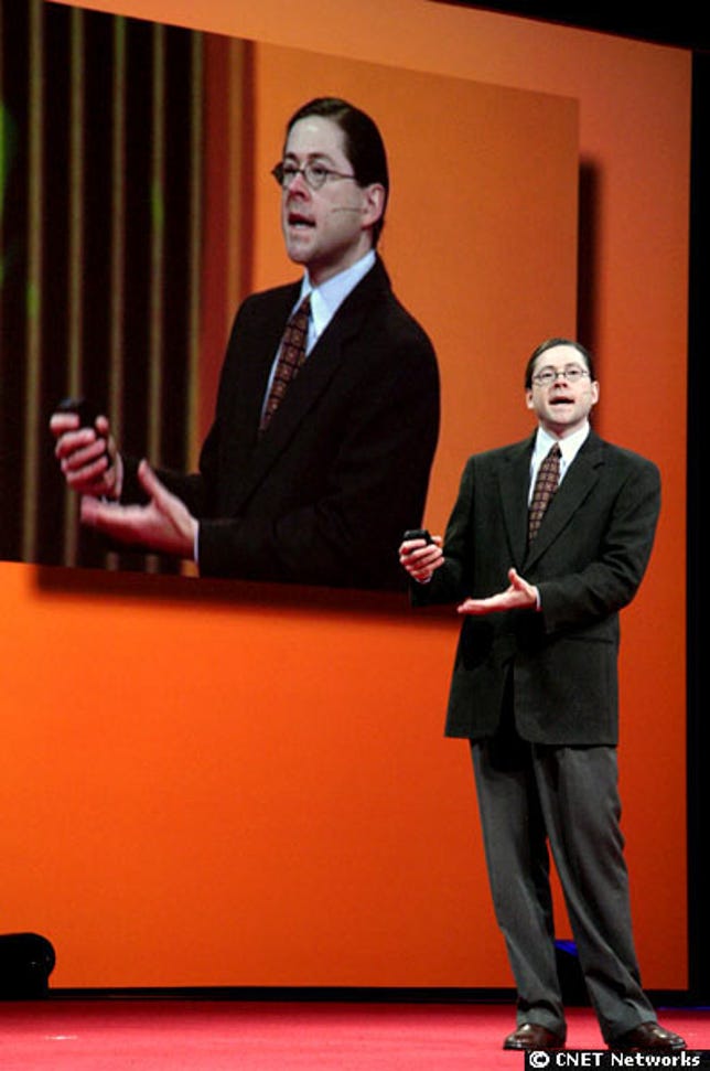 Jonathan Schwartz, then Sun Microsystems' new CEO, speaking at Oracle OpenWorld in October 2006.