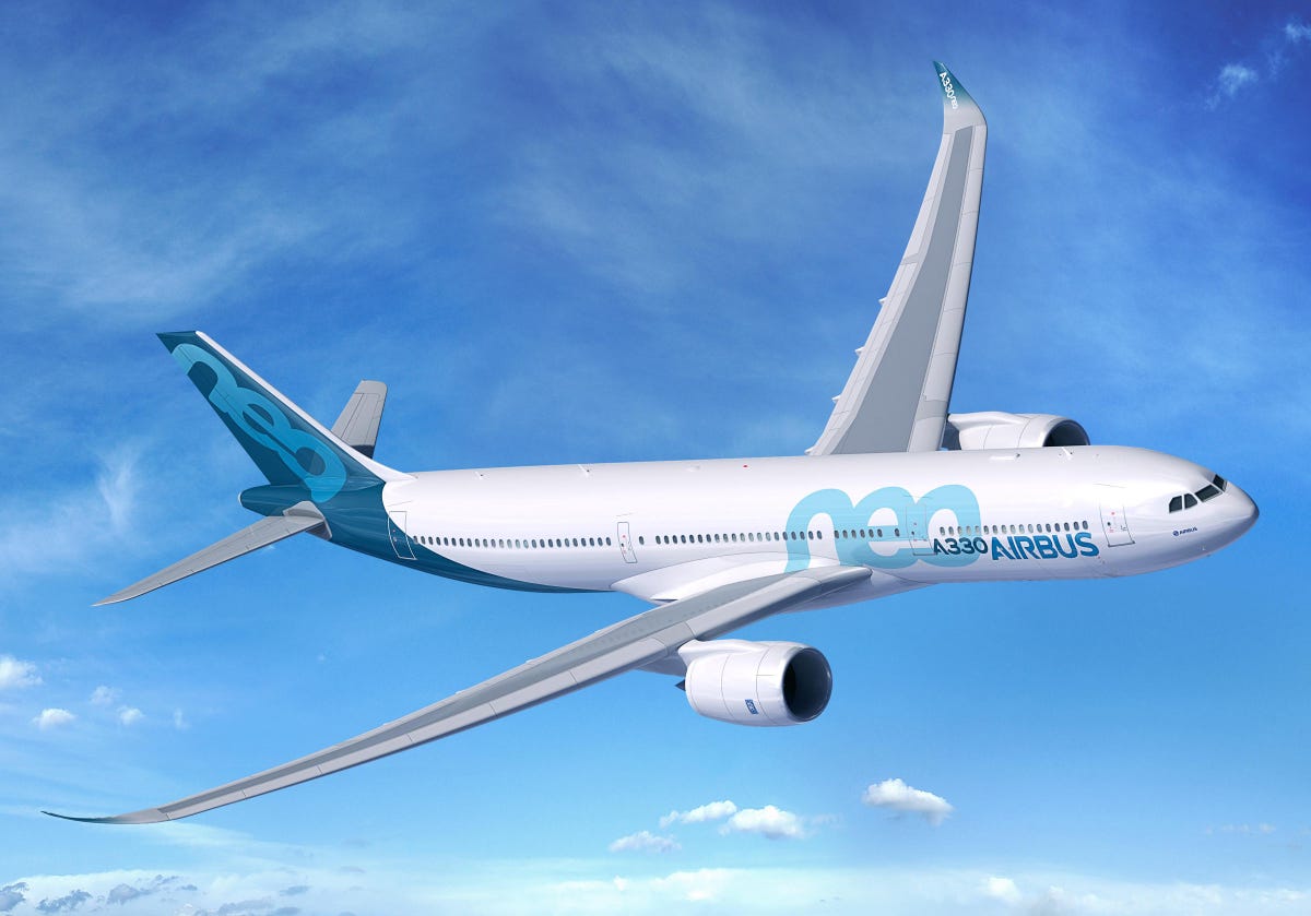 A computer rendering of the Airbus A330-900neo