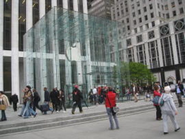 The Apple Store on Fifth Avenue in New York City is one of the company's flagship stores in terms of both customer traffic and architecture and design.