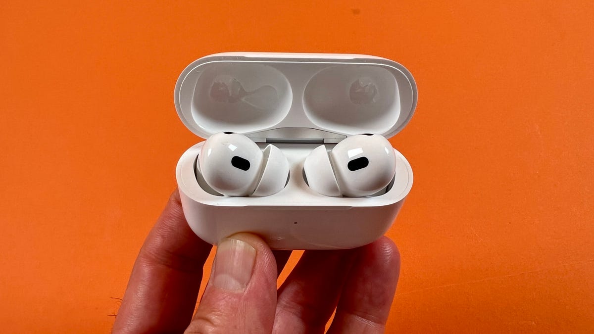 AirPods Pro 2 in their charging case
