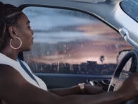 <p>Serena Williams makes herself comfortable in the 2019 Lincoln Navigator.</p>