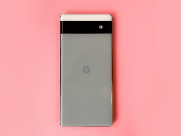 The back of Google's Pixel 6A phone