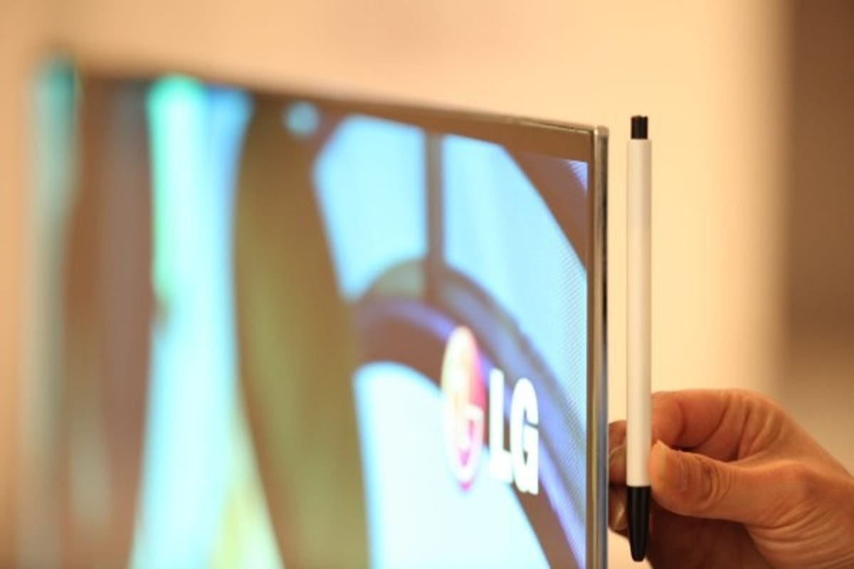LG's 55-inch TV is pencil-thin.
