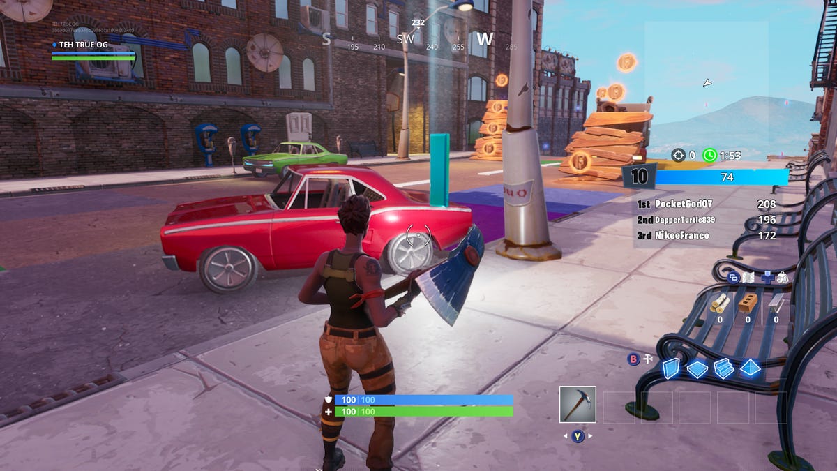 Fortnite Downtown Drop first ONFIRE letter