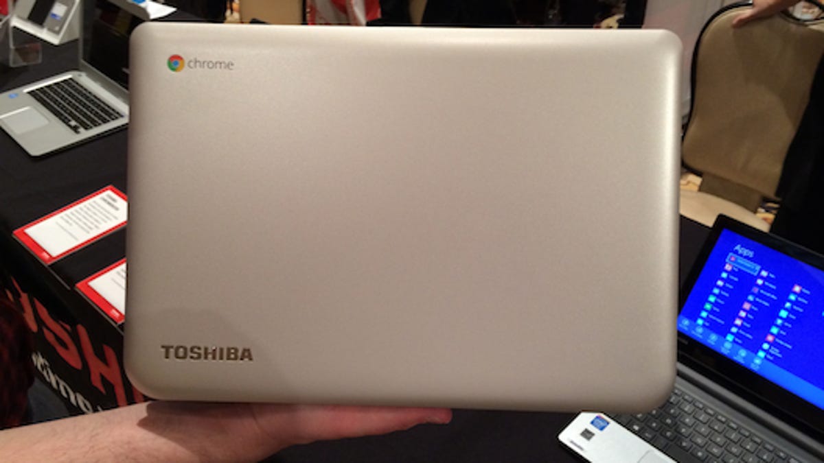 Toshiba was showing off its new 13-inch Chromebook at CES. It&apos;s priced at $280.