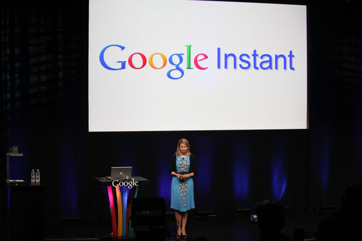 Marissa Mayer introduces Google Instant.