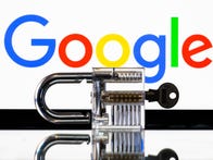 <p>Google logo with a lock in front.&nbsp;</p>