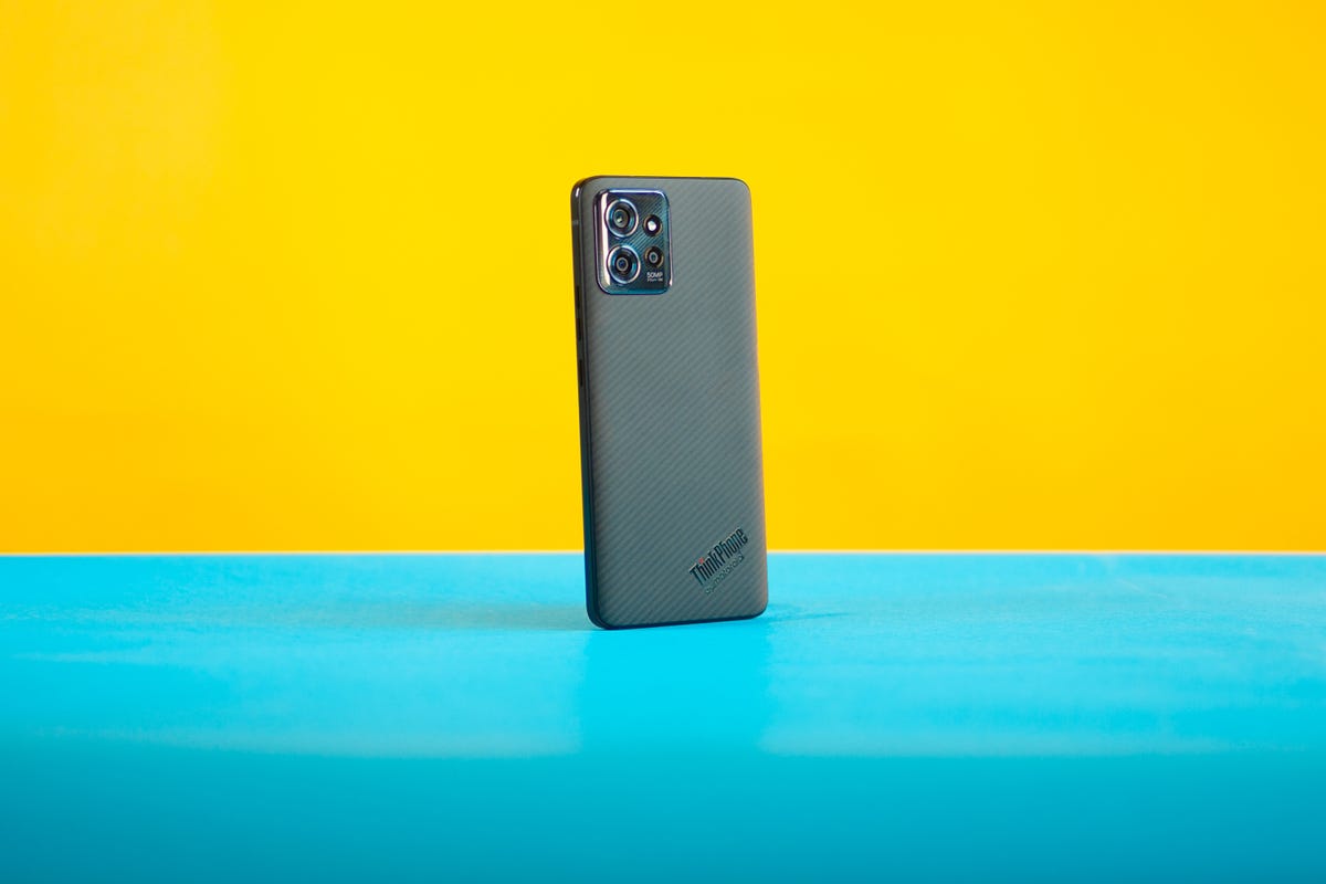 The back of the Lenovo ThinkPhone by Motorola 