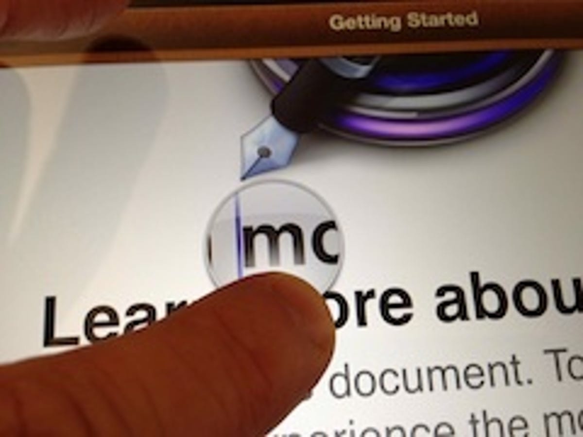 The magnifying glass on the iPad/iOS.