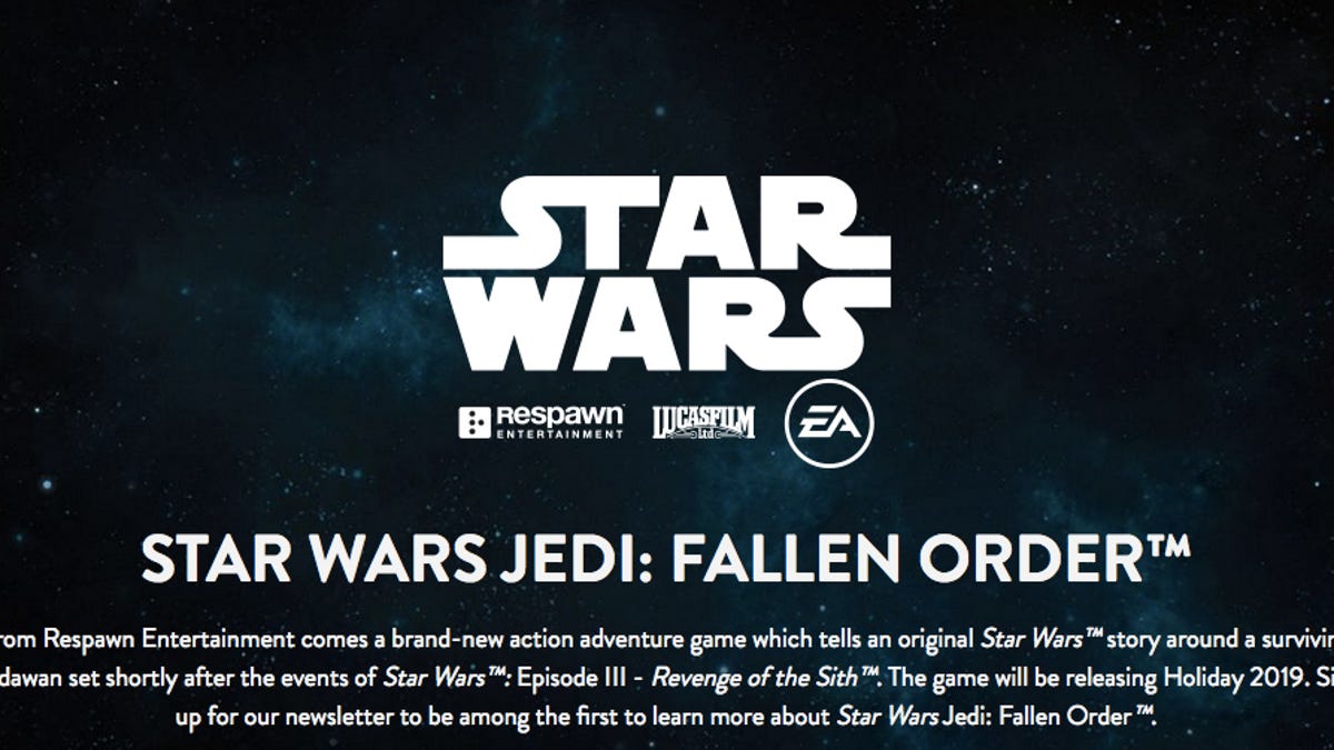 The Star Wars Jedi: Fallen Order website has a basic description of the game. Details disclosed during Electronic Arts' E3 2018 press conference make it sound like a very dark story.