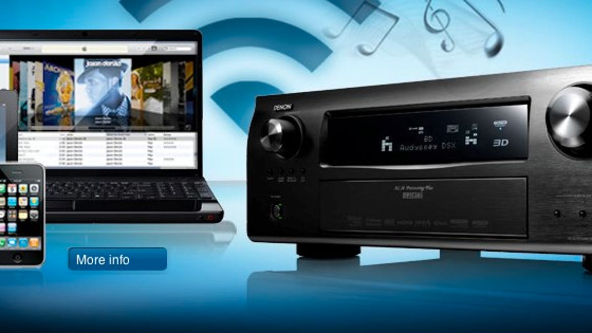AirPlay is available on Denon and Marantz products.