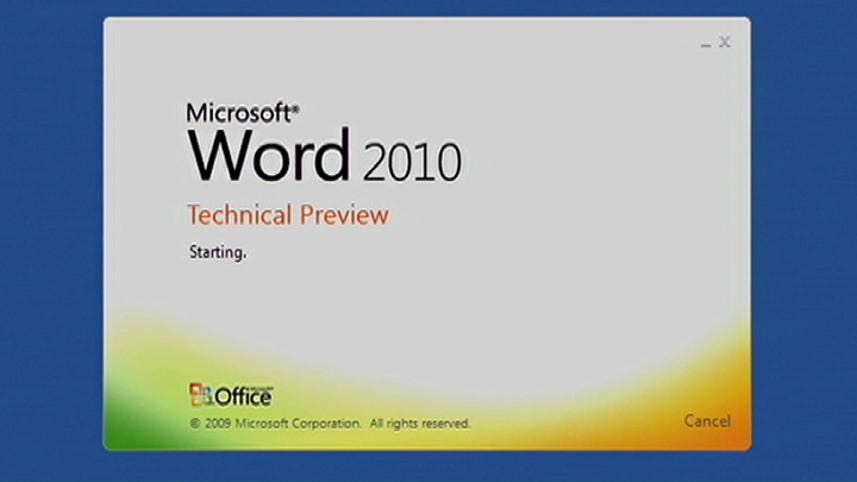 Microsoft Word 2010 technical preview