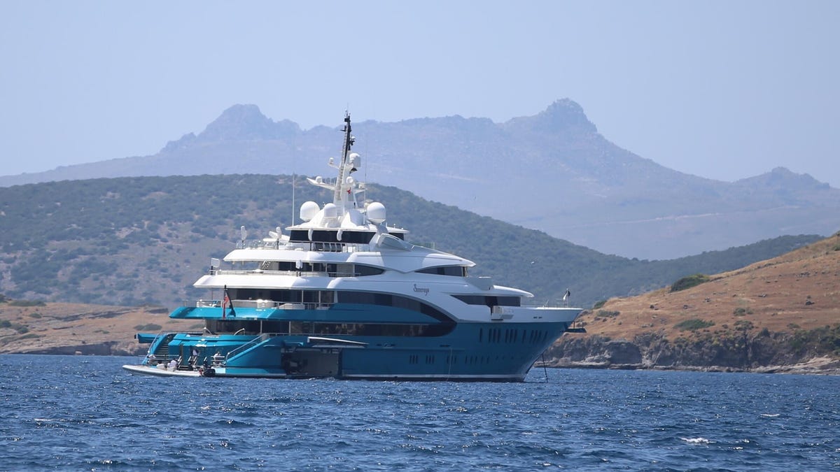A yacht off the coast of Turkey.