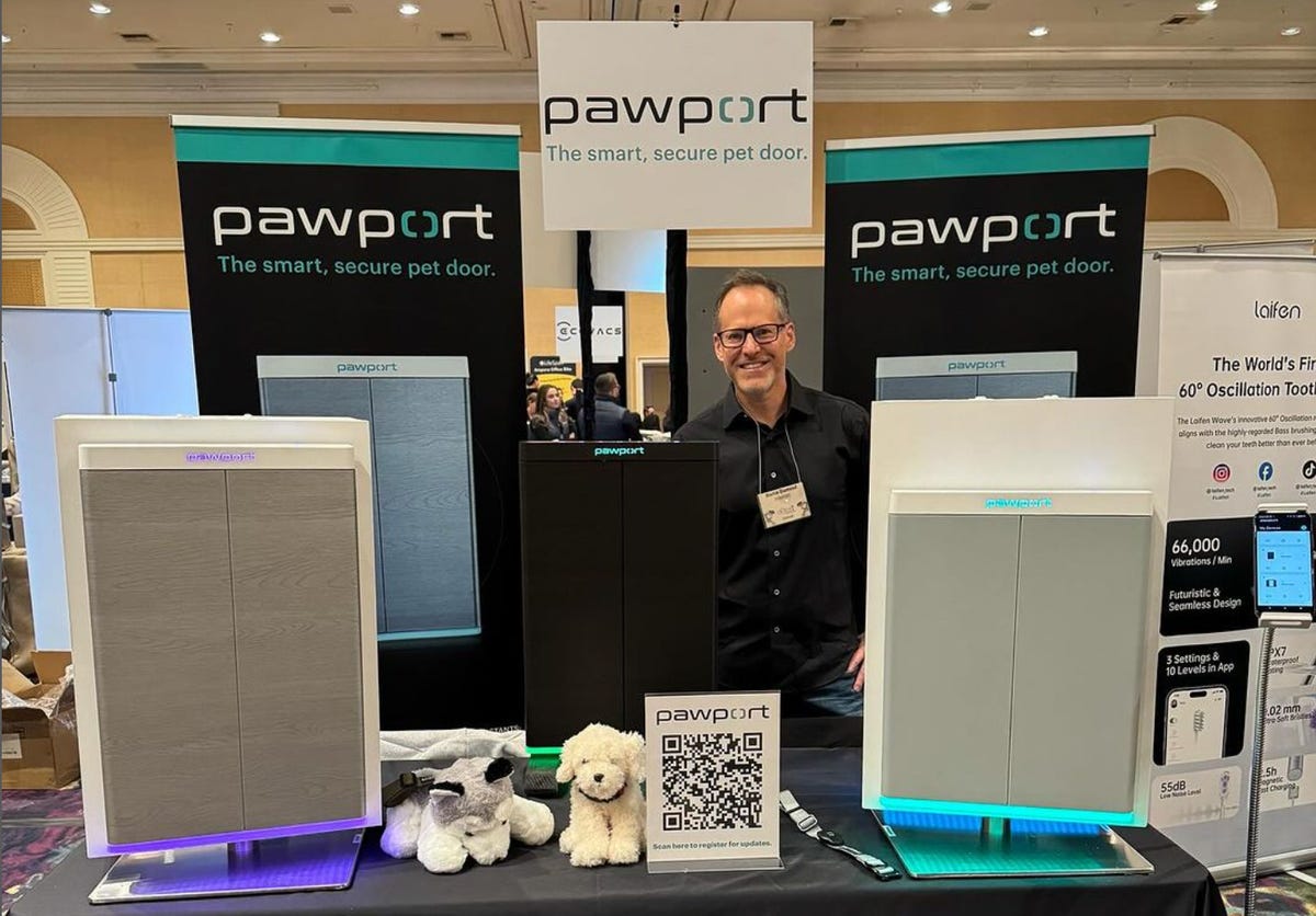 Pawport Dog Door booth at CES