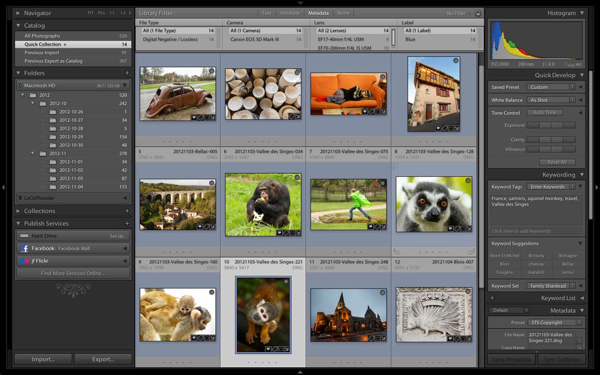 Unfortunately, the Lightroom 4.3 release candidate doesn't support high-resolution displays in the library module, where it's useful for looking at thumbnail images.