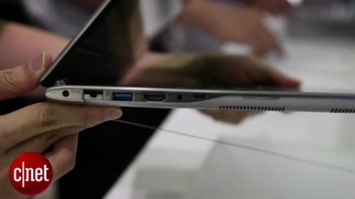 Side view of the Series 5 Window 8 ultrabook.