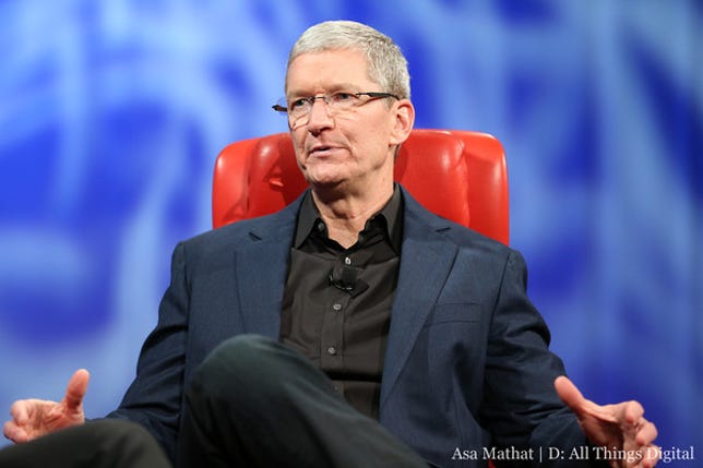 Apple CEO Tim Cook at the D11 conference in late May.