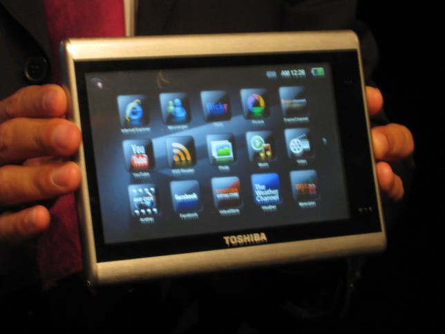 Toshiba touchscreen tablet