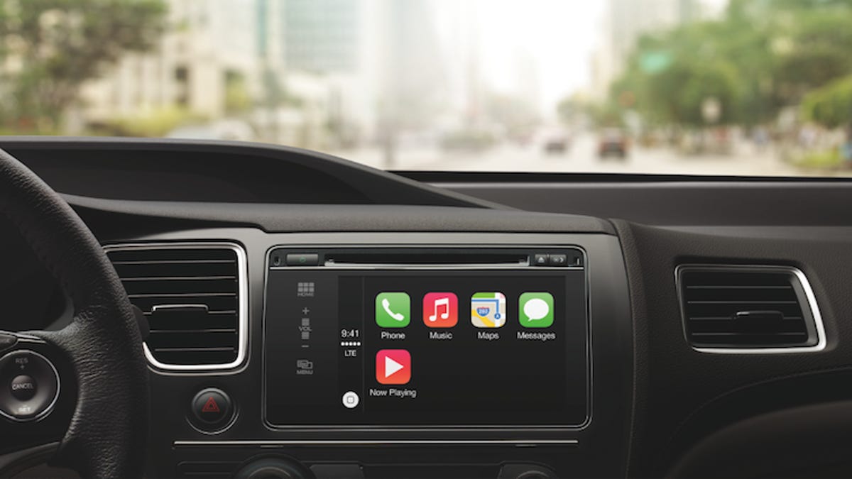 Rendered Apple CarPlay in Toyota dashboard