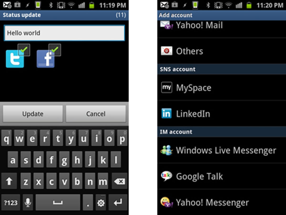 How to make your Samsung Galaxy S2 a social network powerhouse: step 2.4