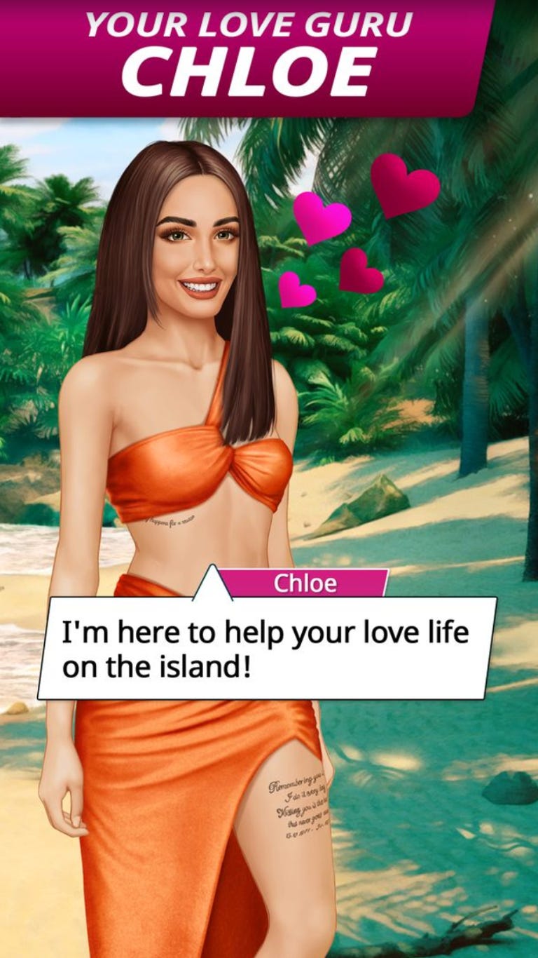 Chloe Veitch in the mobile game Too Hot to Handle 2