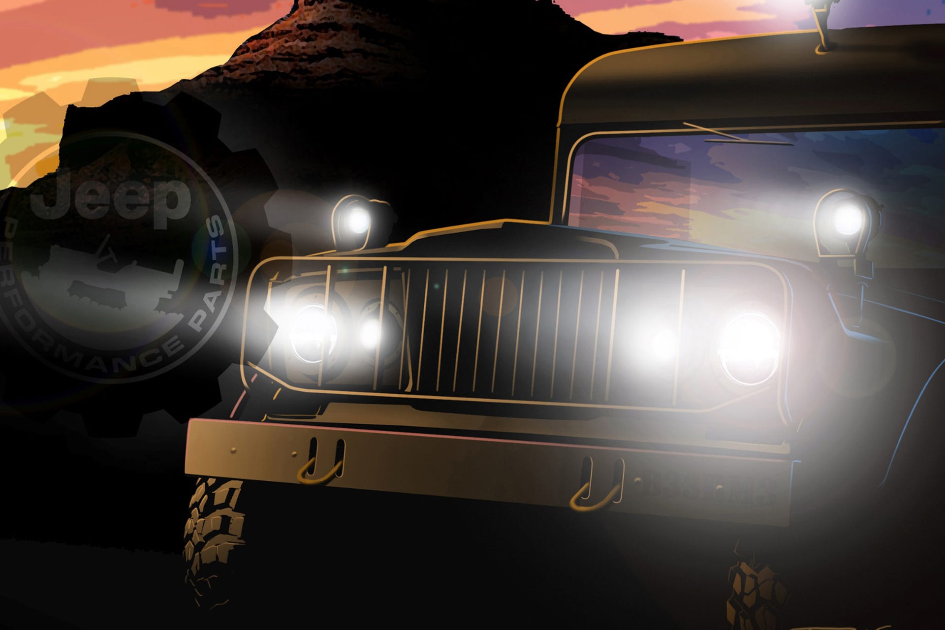Mopar 2021 SEMA Promo Image - classic jeep