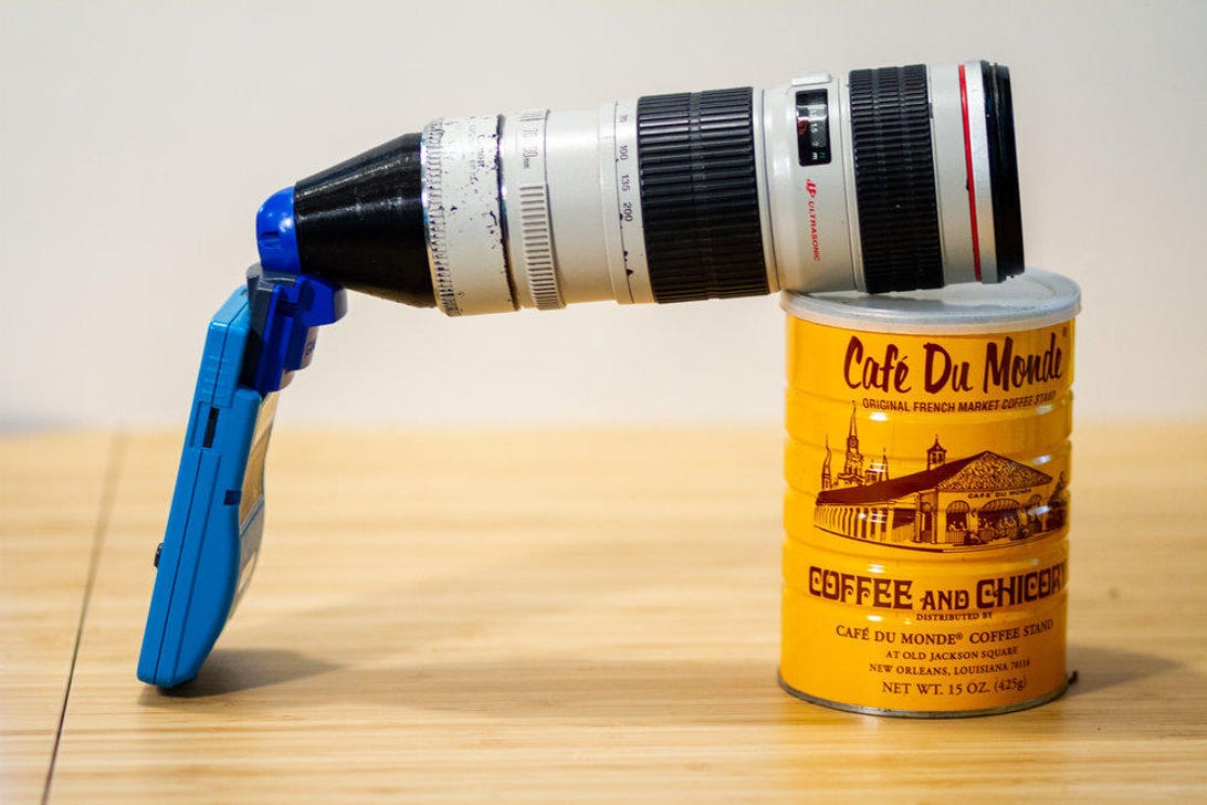 Mad genius attaches telephoto lens to 20-year-old Game Boy Camera