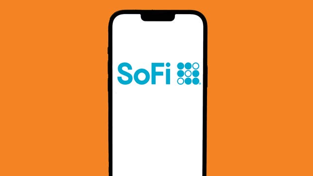 SoFi Bank logo on a smartphone