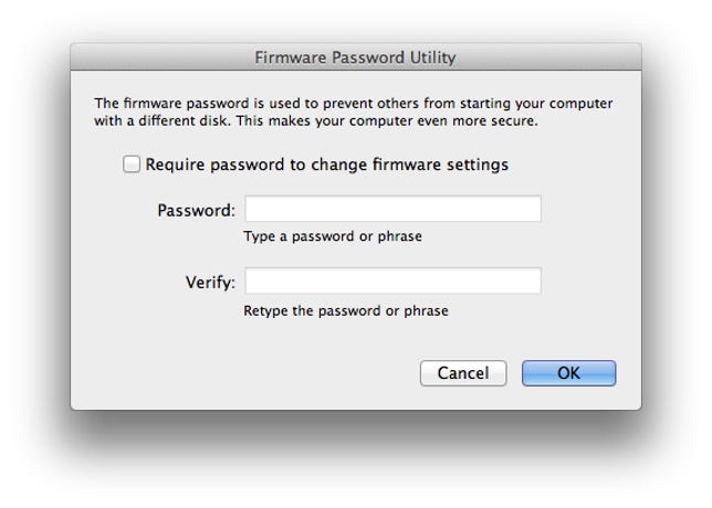 Firmware Password Utility