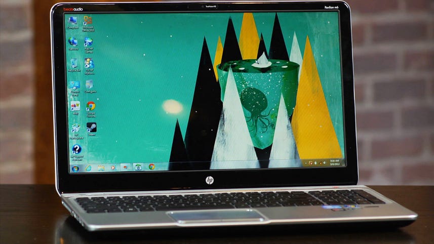 The HP Pavilion m6 borrows some of Envy's high-end design
