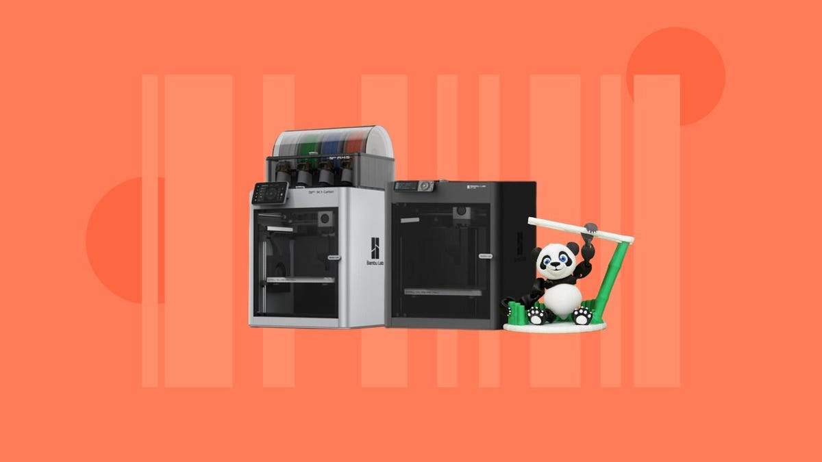 The Bambu Lab X1C and P1S with a panda by Flexi Factory