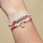 Little Words Project customized friendship bracelet with beads and word