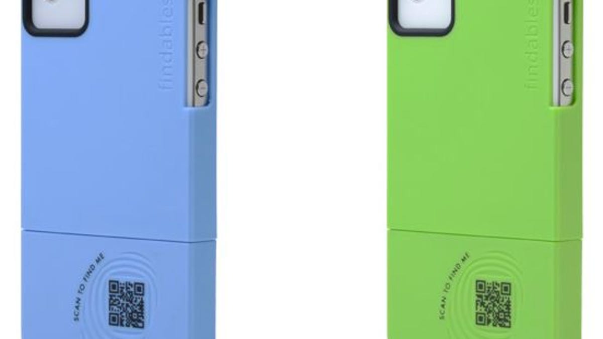 Findables is your basic two-piece smartphone case, but with a custom QR code used for sharing information.