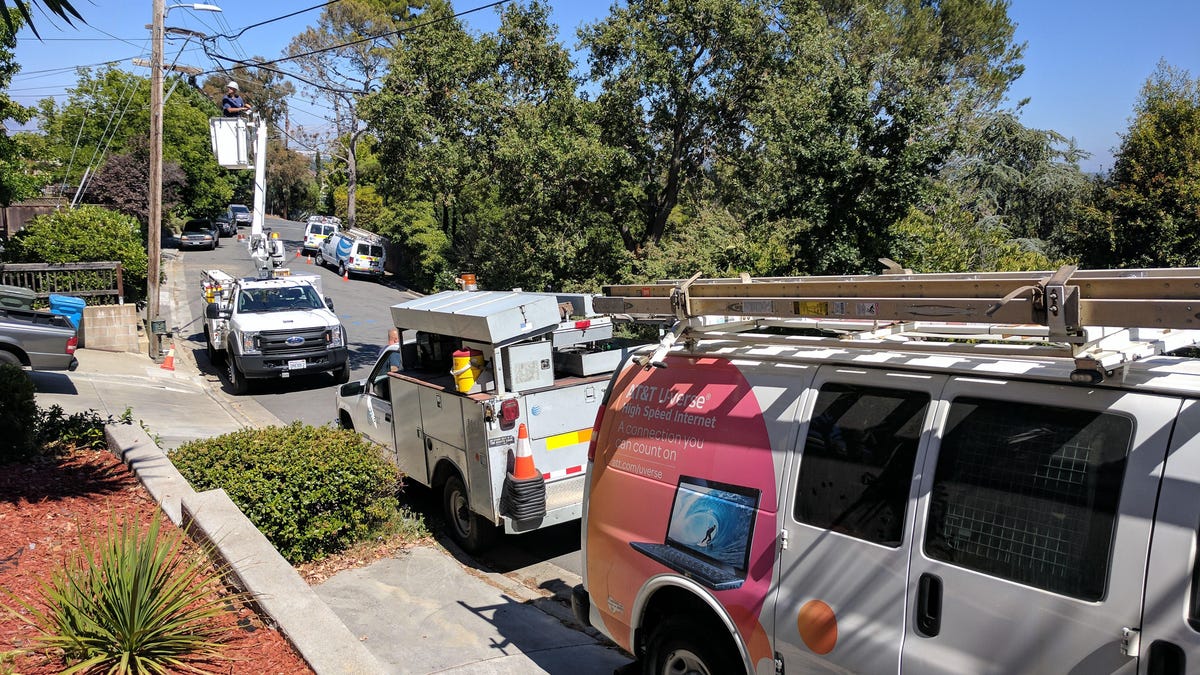 At one point there were five AT&T trucks and technicians at my house installing fiber-optic broadband. It's been smooth sailing since then.
