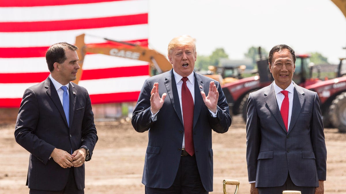 President Trump Attends Groundbreaking Of Foxconn Factory In Wisconsin