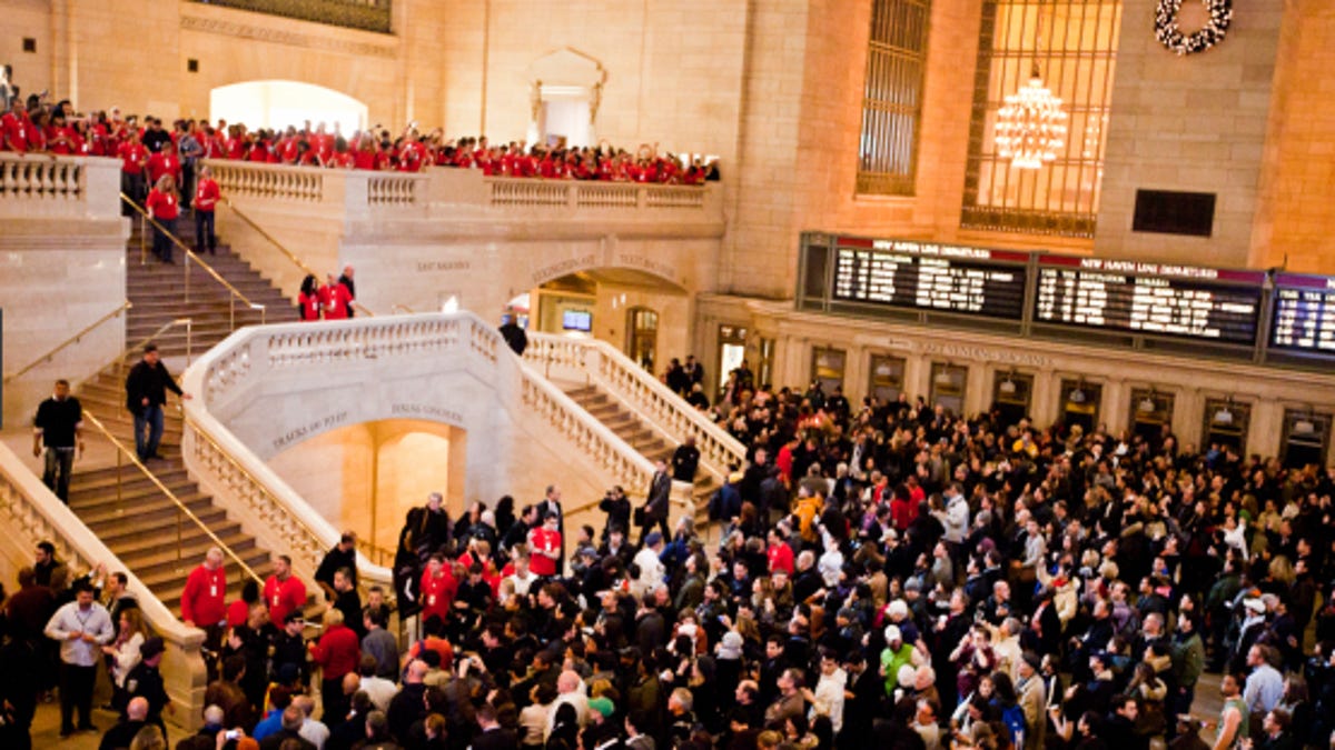 The grand opening of Apple&apos;s store in New York City&apos;s Grand Central Terminal near the end of 2011.