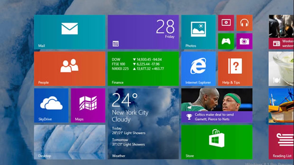 The Windows 8.1 Preview.