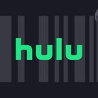 The Hulu logo is displayed against a black background.