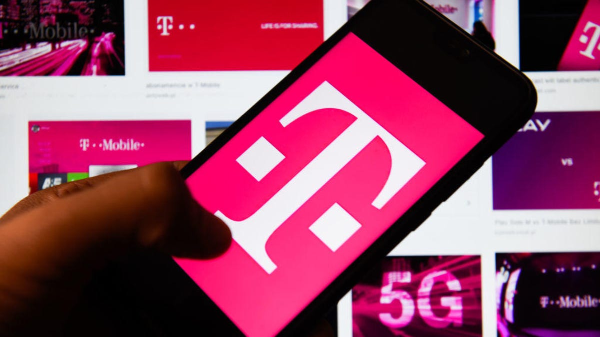 In this photo illustration the mobile phone network T Mobile