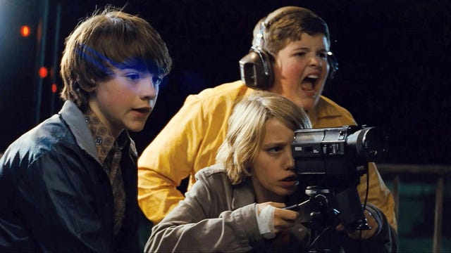 Characters in Super 8 use a video camera