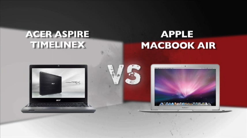 Apple MacBook Air vs. Acer TimelineX AS1830T