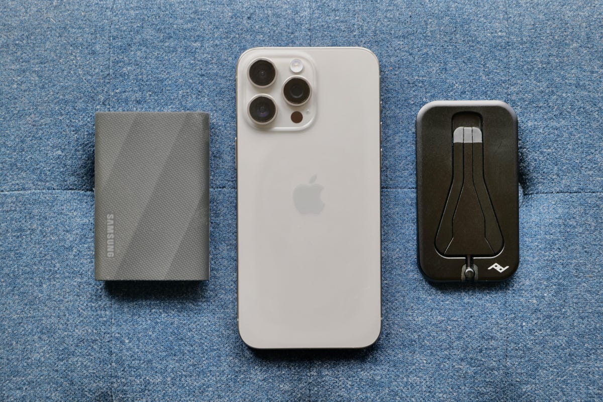 The iPhone 15 Pro Max and accessories