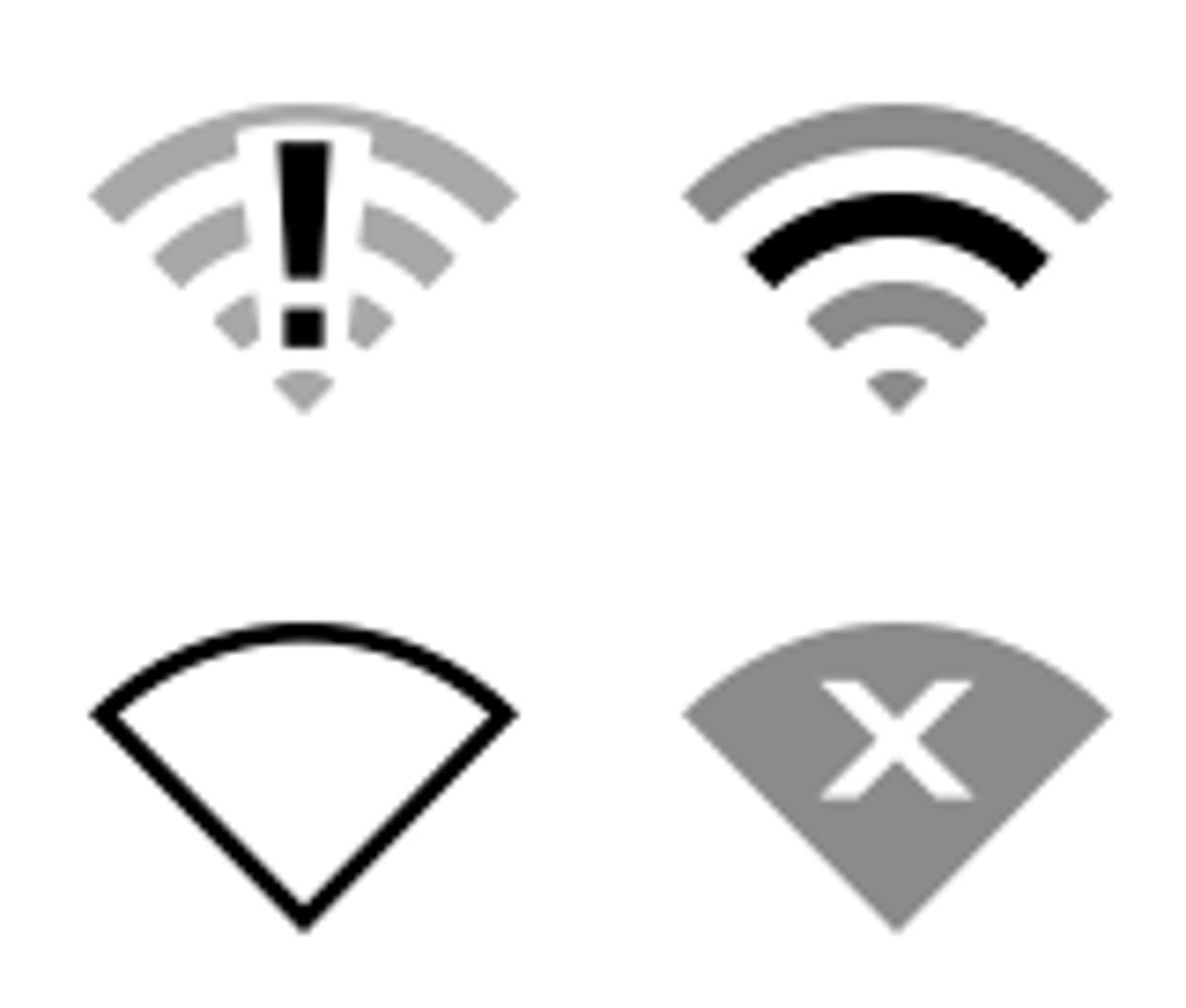 Wi-Fi error icons