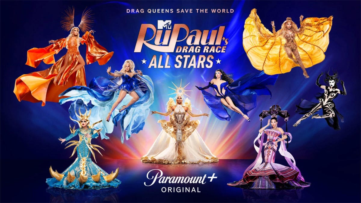 A composite image of the contestants of RuPaul's Drag Race All Stars Season 9.